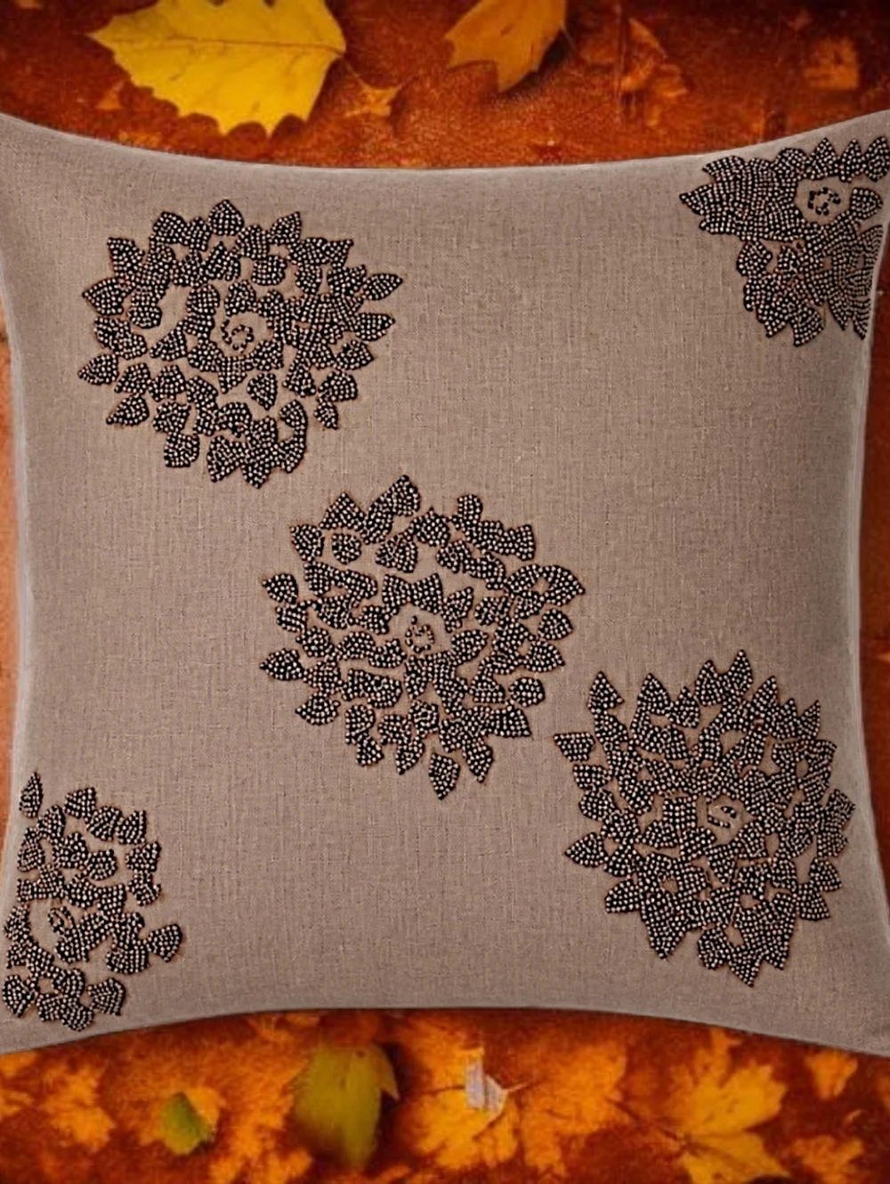 Pier 1 Imports Beaded Pillow Cover Square 17